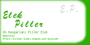 elek piller business card